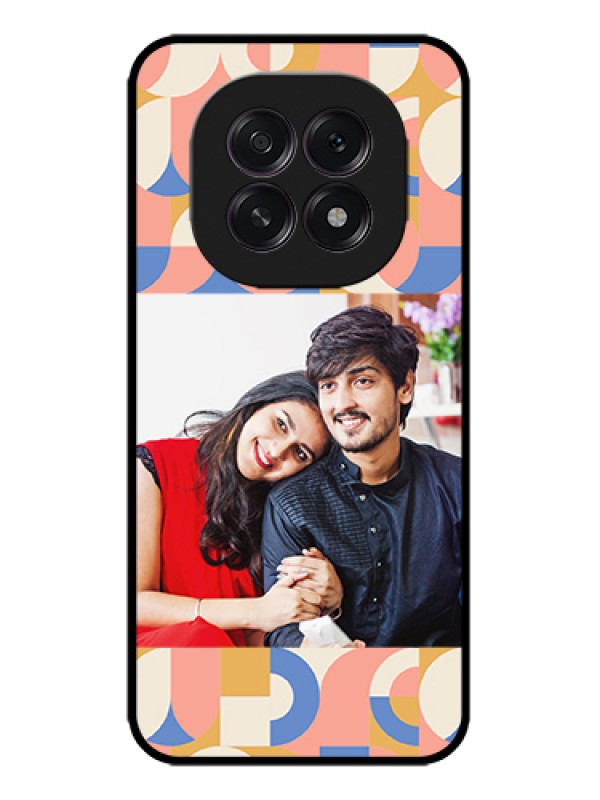 Custom Oppo F29 5G Custom Metal Phone Case - Semi - Circle Maze Pattern Design