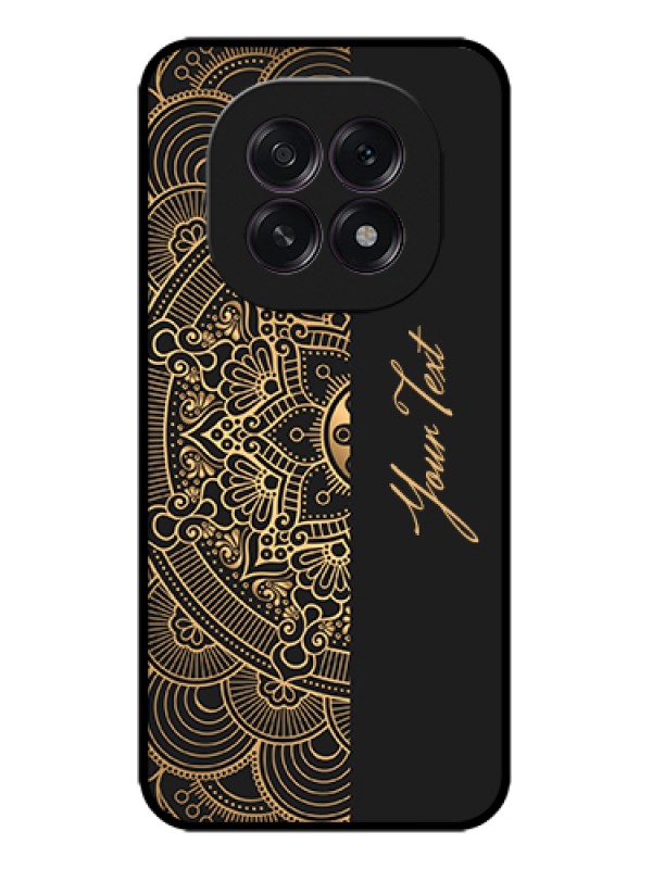 Custom Oppo F29 5G Custom Metal Phone Case - Mandala Art With Custom Text Design