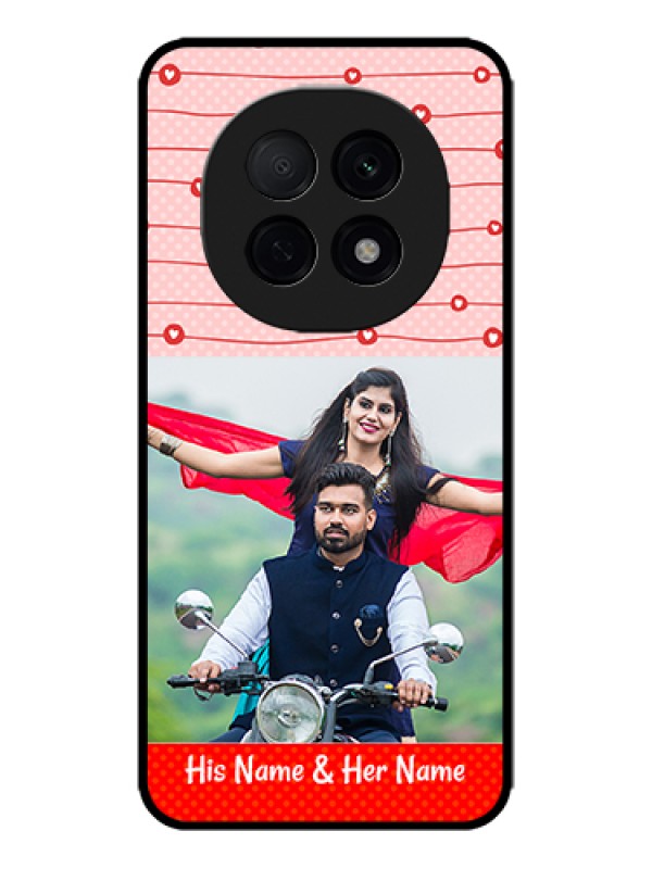 Custom Oppo F29 Pro 5G Custom Metal Phone Case - Red Pattern Case Design