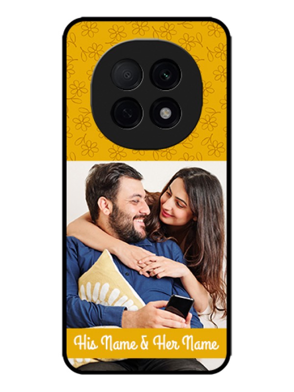 Custom Oppo F29 Pro 5G Custom Metal Phone Case - Yellow Floral Design