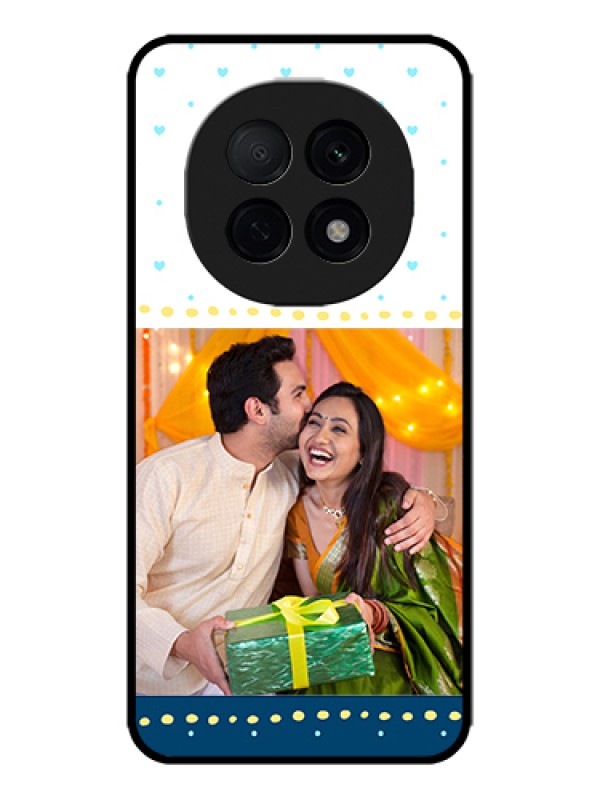 Custom Oppo F29 Pro 5G Custom Metal Phone Case - White And Blue Abstract Design