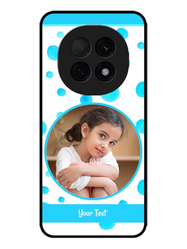 Custom Oppo F29 Pro 5G Custom Metal Phone Case - Blue Bubbles Pattern Design