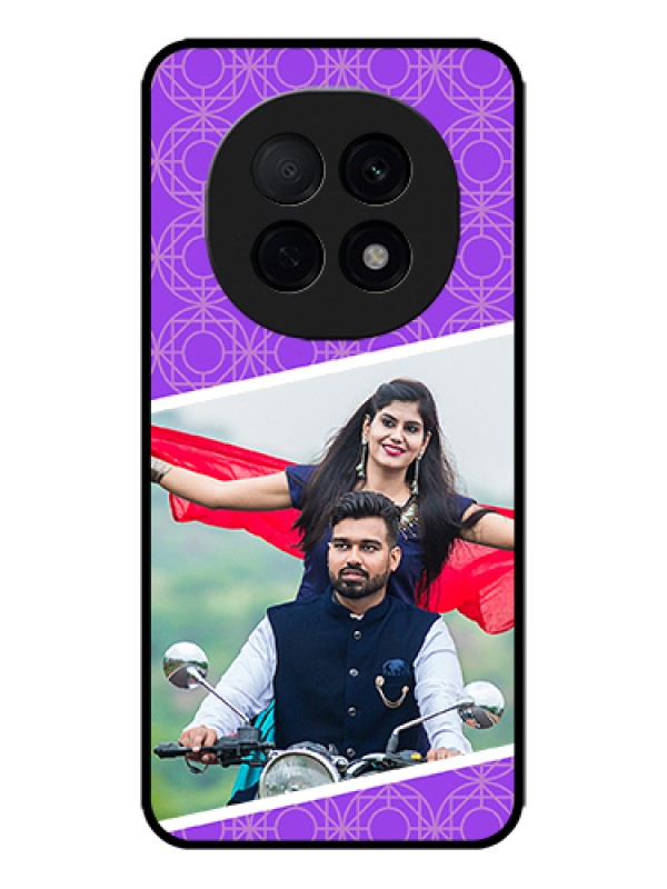 Custom Oppo F29 Pro 5G Custom Metal Phone Case - Violet Color Pattern Design