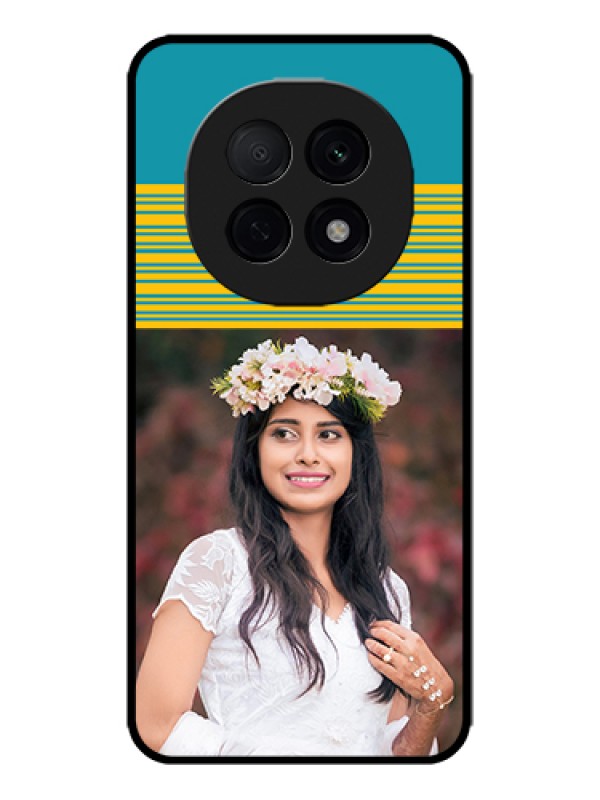 Custom Oppo F29 Pro 5G Custom Metal Phone Case - Yellow & Blue Design