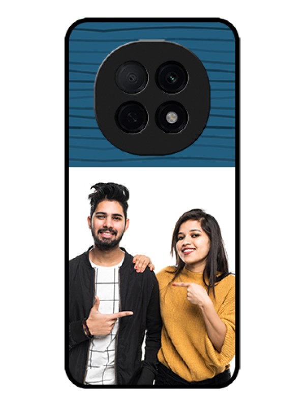 Custom Oppo F29 Pro 5G Custom Metal Phone Case - Blue Pattern Cover Design