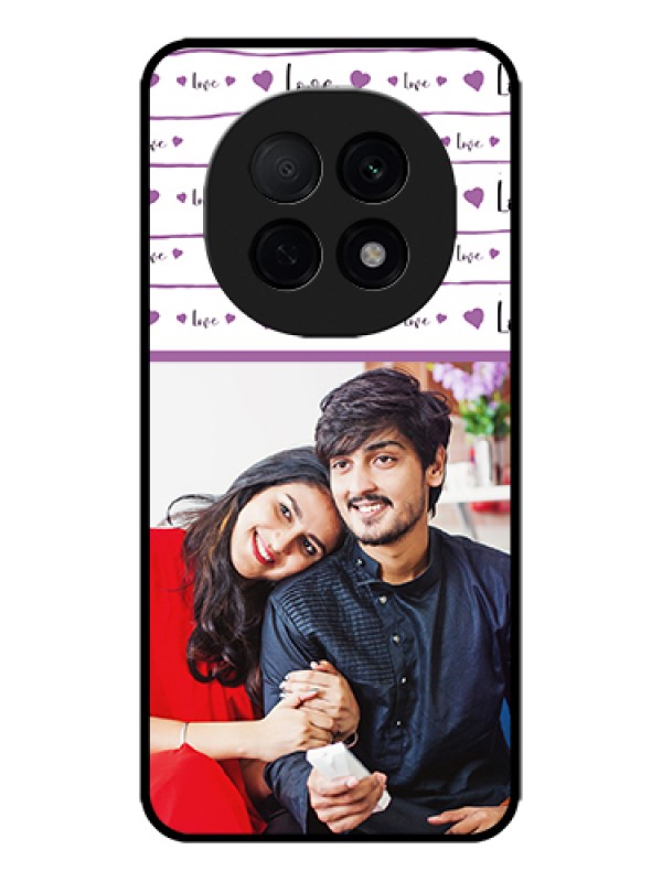 Custom Oppo F29 Pro 5G Custom Metal Phone Case - Couples Heart Design