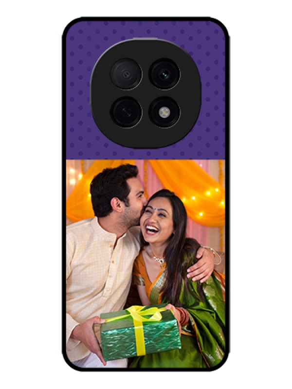 Custom Oppo F29 Pro 5G Custom Metal Phone Case - Violet Colored Pattern Design