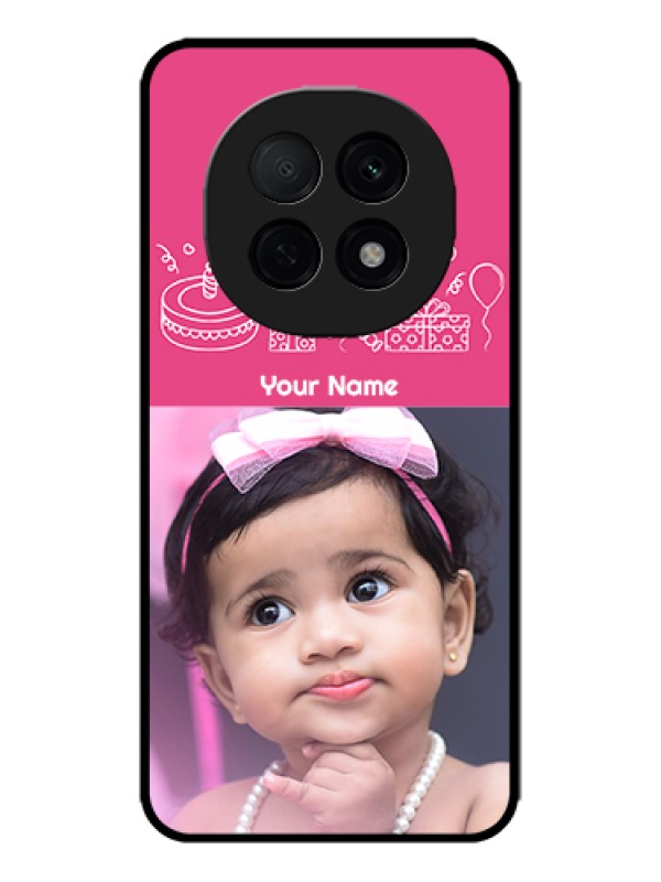 Custom Oppo F29 Pro 5G Custom Metal Phone Case - With Birthday Line Art Design