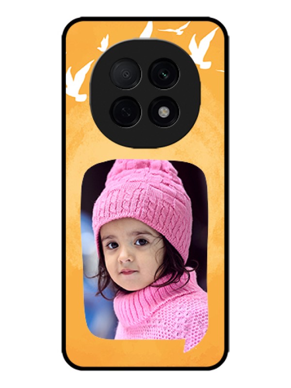 Custom Oppo F29 Pro 5G Custom Metal Phone Case - Water Color Design With Bird Icons