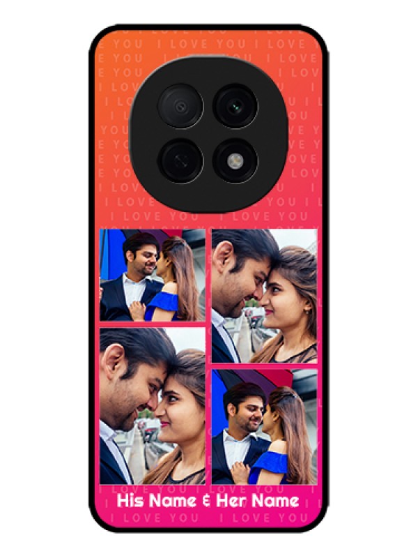 Custom Oppo F29 Pro 5G Custom Metal Phone Case - I Love You Pink Design