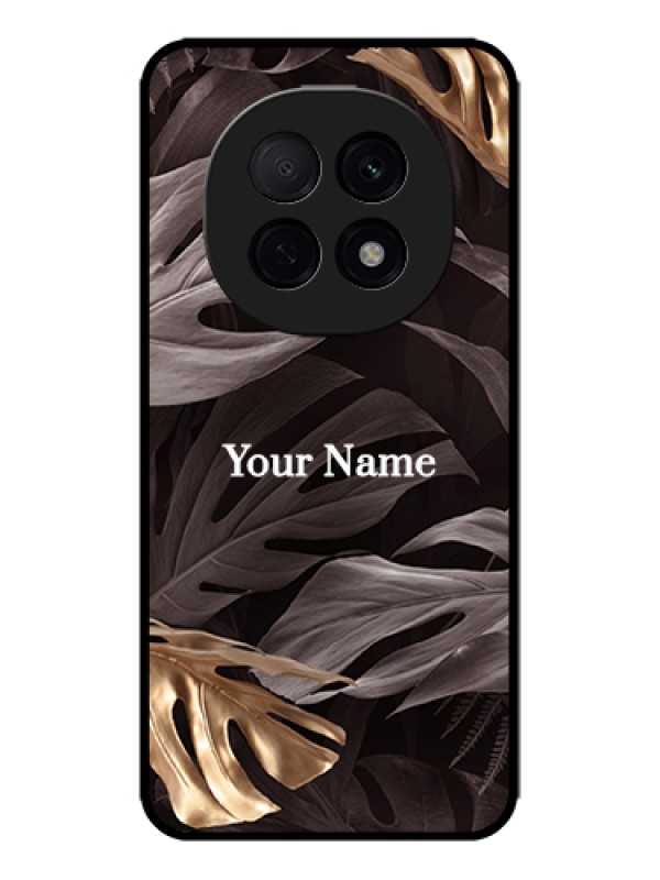 Custom Oppo F29 Pro 5G Custom Metal Phone Case - Wild Leaves Digital Paint Design