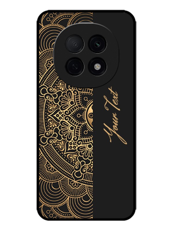 Custom Oppo F29 Pro 5G Custom Metal Phone Case - Mandala Art With Custom Text Design