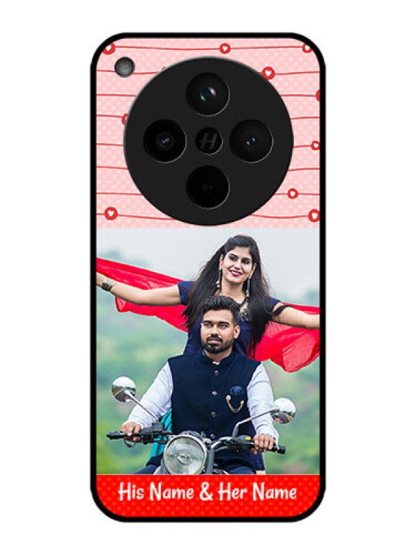 Custom Find X8 5G Custom Metal Phone Case - Red Pattern Case Design