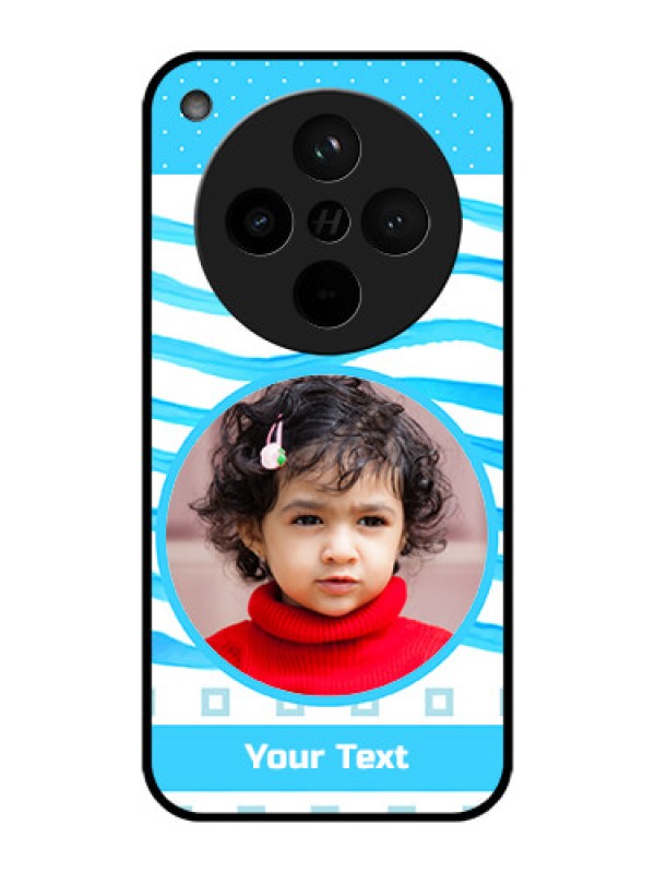 Custom Find X8 5G Custom Metal Phone Case - Simple Blue Case Design