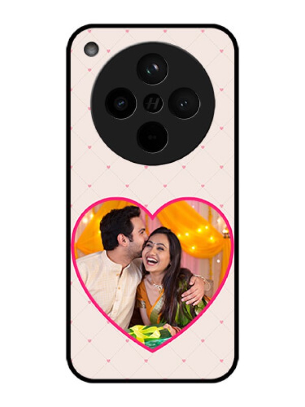 Custom Find X8 5G Custom Metal Phone Case - Heart Shape Design