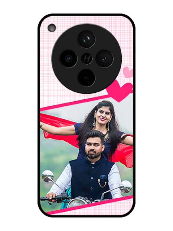 Custom Find X8 5G Custom Metal Phone Case - Love Shape Heart Design