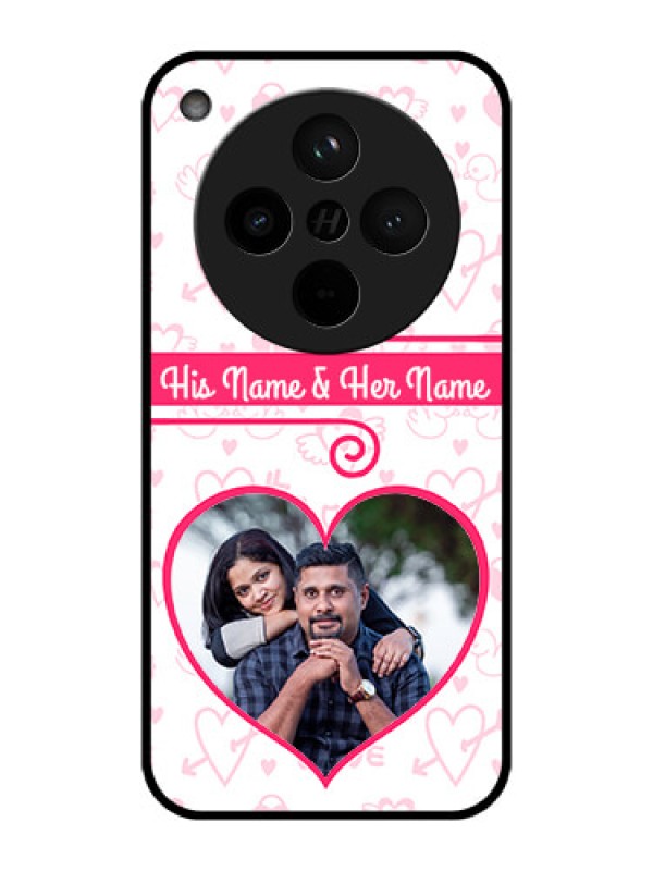 Custom Find X8 5G Custom Metal Phone Case - Heart Shape Love Design