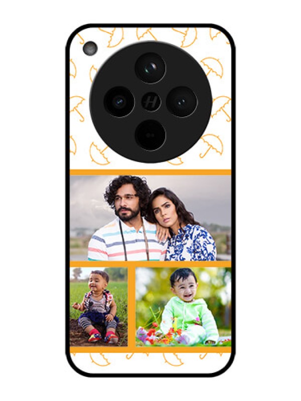 Custom Find X8 5G Custom Metal Phone Case - Yellow Pattern Design