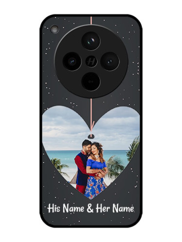 Custom Find X8 5G Custom Metal Phone Case - Hanging Heart Design