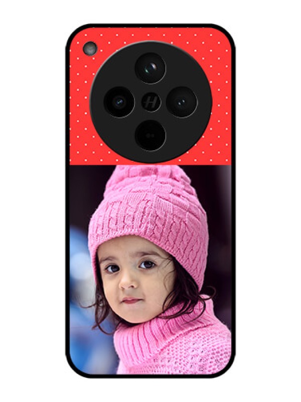 Custom Find X8 5G Custom Metal Phone Case - Red Pattern Design