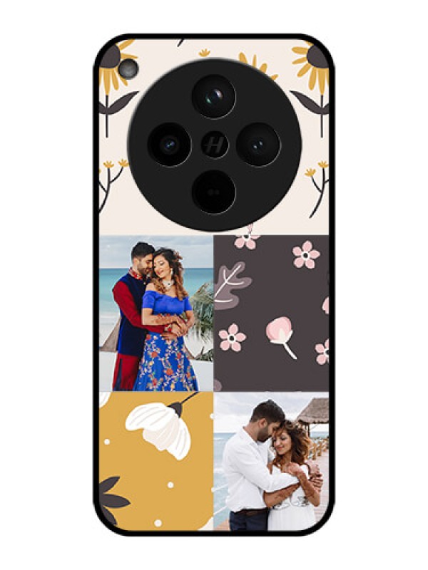 Custom Find X8 5G Custom Metal Phone Case - 3 Images With Floral Design