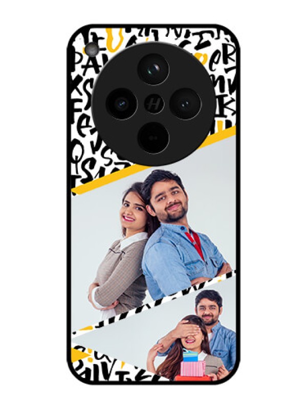 Custom Find X8 5G Custom Metal Phone Case - Letters Pattern Design