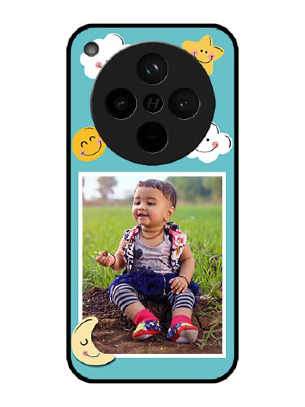 Custom Find X8 5G Custom Metal Phone Case - Smiley Kids Stars Design