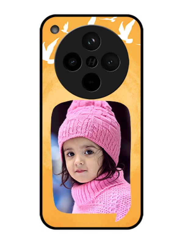 Custom Find X8 5G Custom Metal Phone Case - Water Color Design With Bird Icons