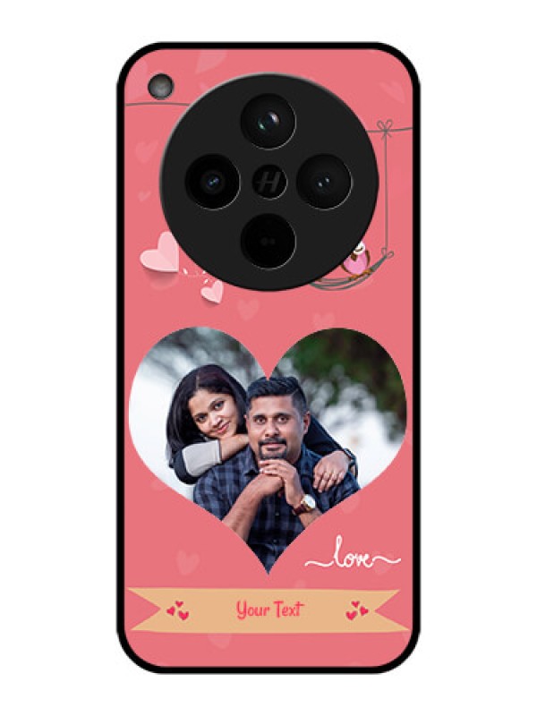 Custom Find X8 5G Custom Metal Phone Case - Peach Color Love Design