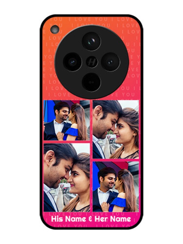 Custom Find X8 5G Custom Metal Phone Case - I Love You Pink Design