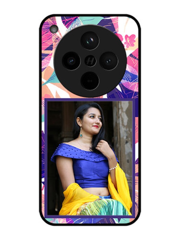 Custom Find X8 5G Custom Metal Phone Case - Abstract Floral Design