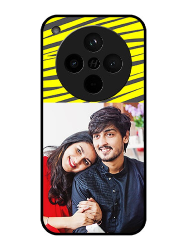 Custom Find X8 5G Custom Metal Phone Case - Yellow Abstract Design