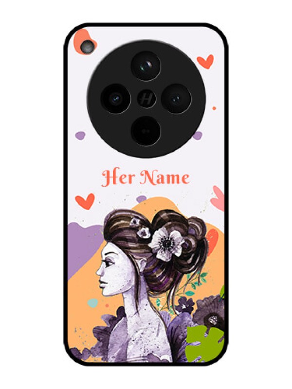 Custom Find X8 5G Custom Metal Phone Case - Woman And Nature Design