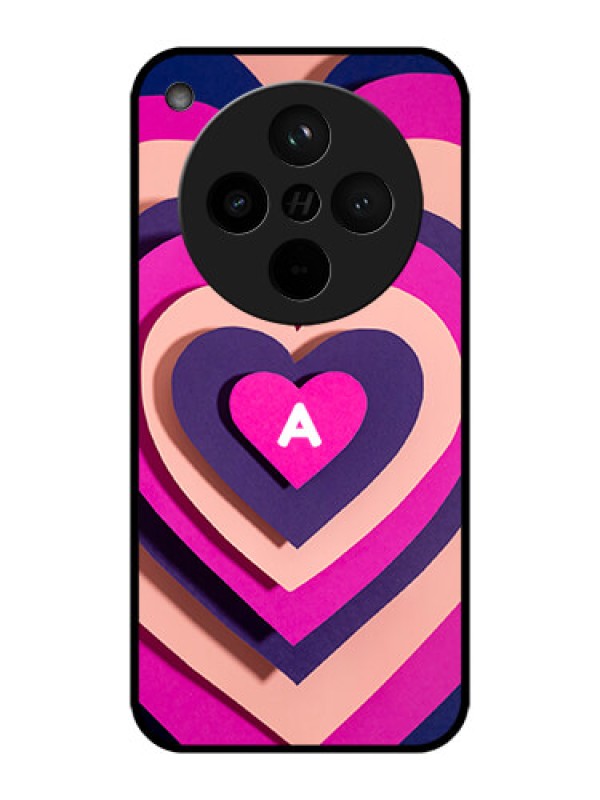 Custom Find X8 5G Custom Metal Phone Case - Cute Heart Pattern Design