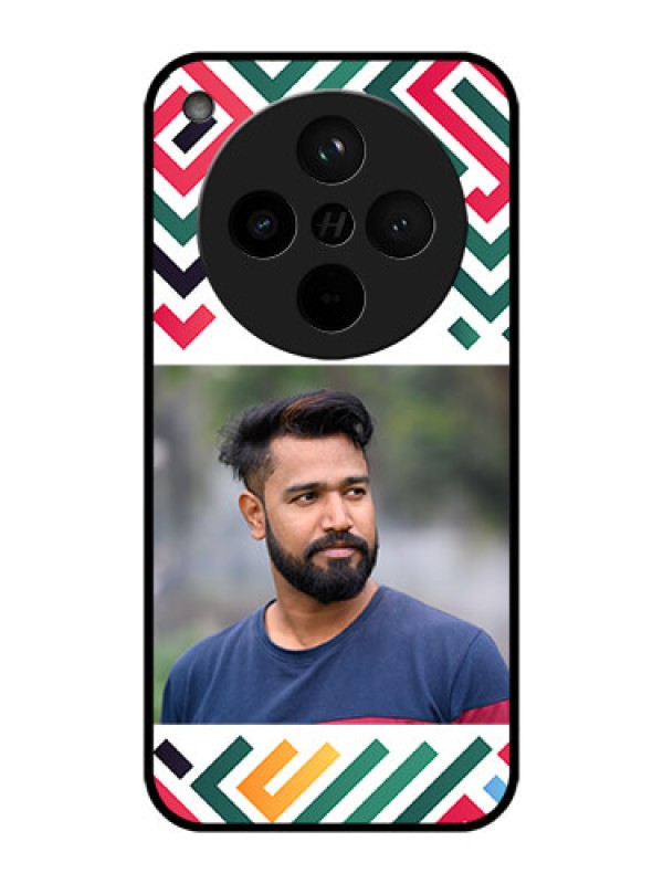 Custom Find X8 5G Custom Metal Phone Case - Colorful Maze Pattern Design