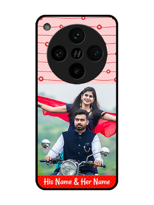 Custom Find X8 Pro 5G Custom Metal Phone Case - Red Pattern Case Design