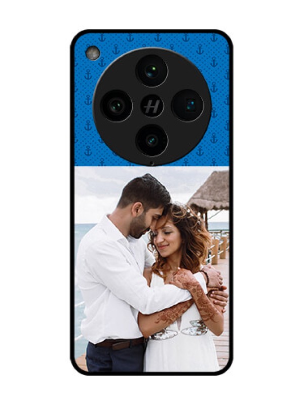 Custom Find X8 Pro 5G Custom Metal Phone Case - Blue Anchors Design