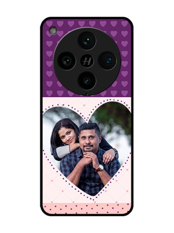 Custom Find X8 Pro 5G Custom Metal Phone Case - Violet Love Dots Design