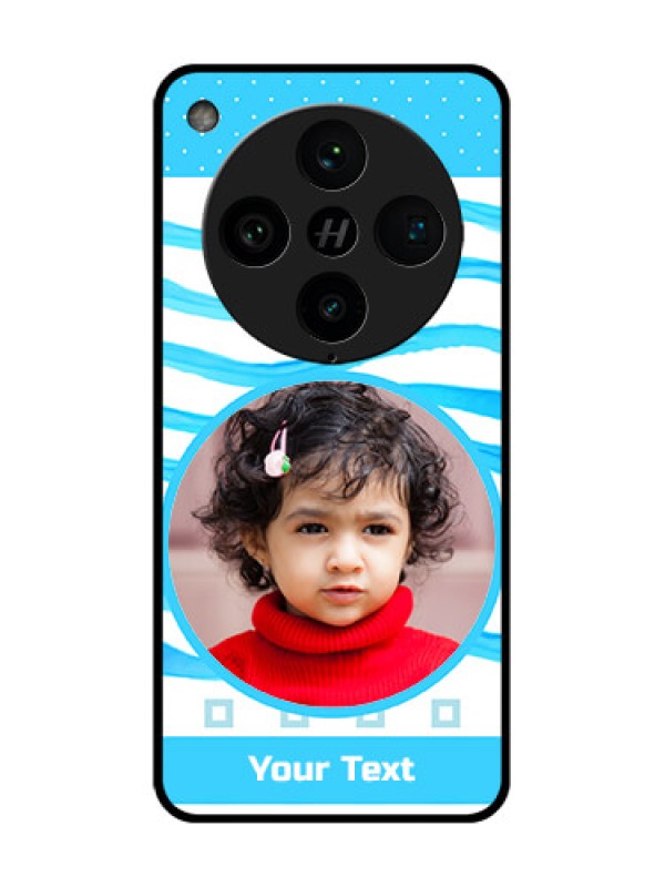 Custom Find X8 Pro 5G Custom Metal Phone Case - Simple Blue Case Design