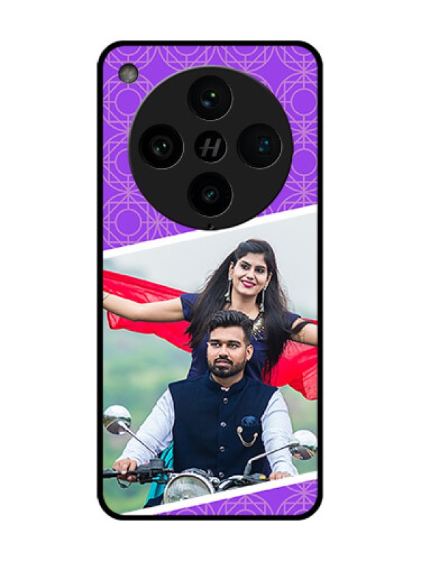 Custom Find X8 Pro 5G Custom Metal Phone Case - Violet Color Pattern Design