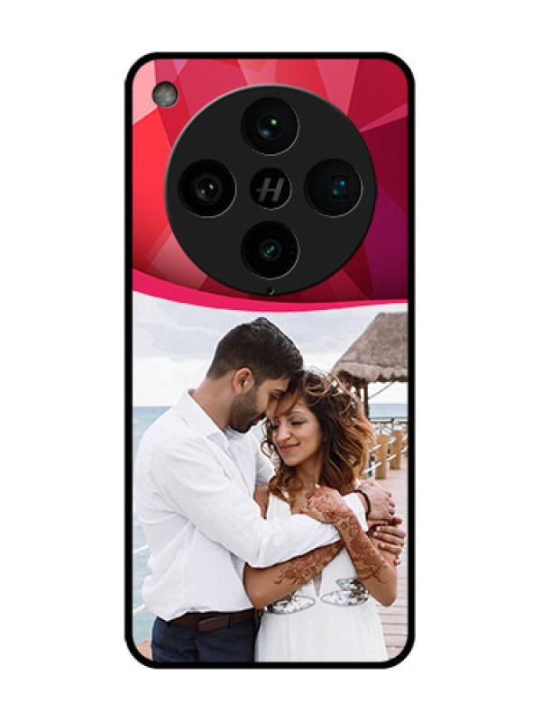 Custom Find X8 Pro 5G Custom Metal Phone Case - Red Abstract Design