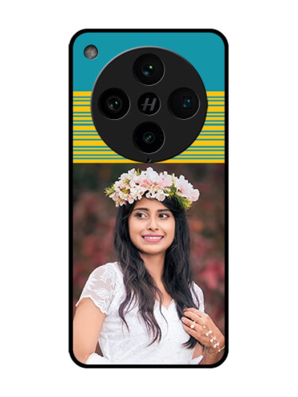 Custom Find X8 Pro 5G Custom Metal Phone Case - Yellow and Blue Design