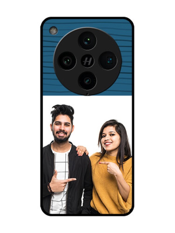 Custom Find X8 Pro 5G Custom Metal Phone Case - Blue Pattern Cover Design