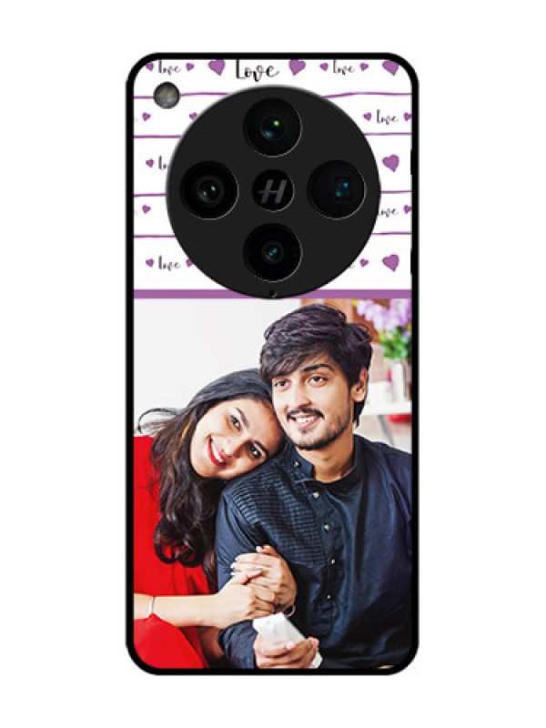 Custom Find X8 Pro 5G Custom Metal Phone Case - Couples Heart Design