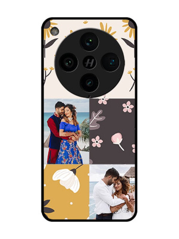 Custom Find X8 Pro 5G Custom Metal Phone Case - 3 Images With Floral Design
