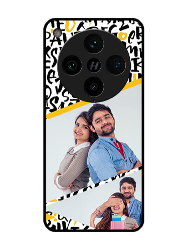 Custom Find X8 Pro 5G Custom Metal Phone Case - Letters Pattern Design