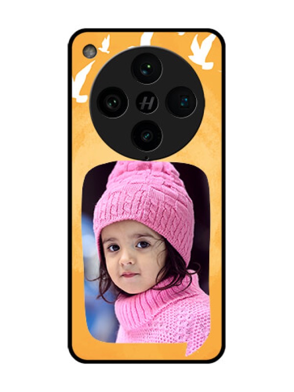 Custom Find X8 Pro 5G Custom Metal Phone Case - Water Color Design With Bird Icons