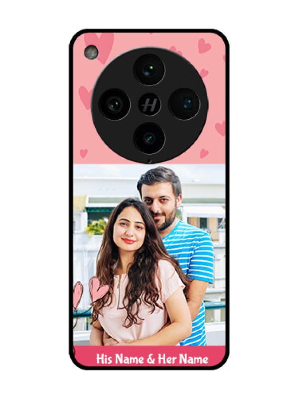 Custom Find X8 Pro 5G Custom Metal Phone Case - Love Design Peach Color