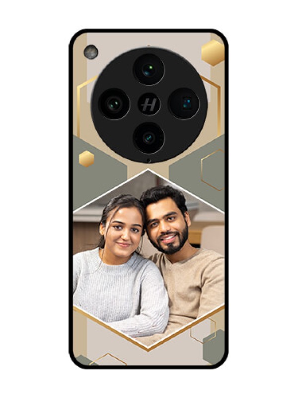 Custom Find X8 Pro 5G Custom Metal Phone Case - Stylish Hexagon Pattern Design