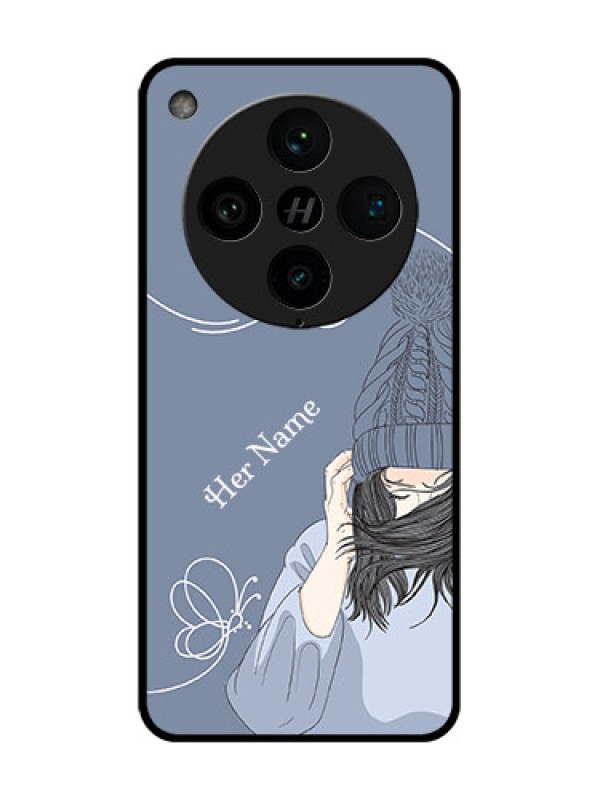 Custom Find X8 Pro 5G Custom Metal Phone Case - Girl In Winter Outfit Design